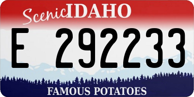 ID license plate E292233