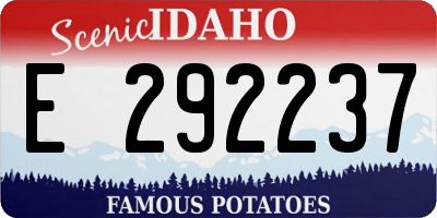 ID license plate E292237