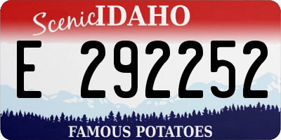 ID license plate E292252
