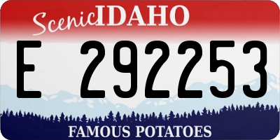 ID license plate E292253