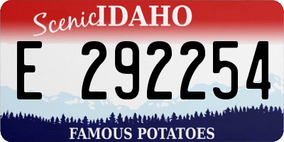 ID license plate E292254