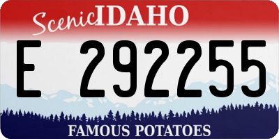 ID license plate E292255