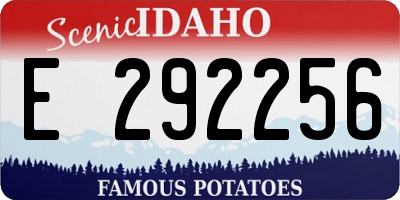 ID license plate E292256