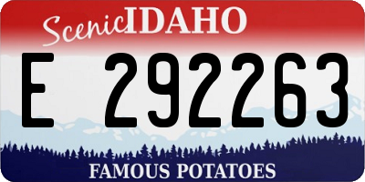 ID license plate E292263