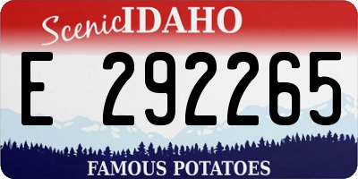 ID license plate E292265