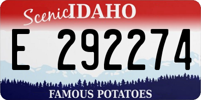 ID license plate E292274