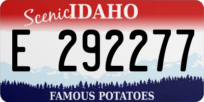 ID license plate E292277