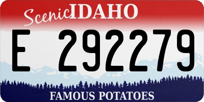 ID license plate E292279