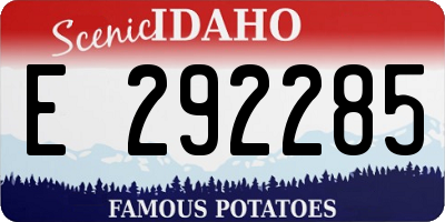 ID license plate E292285