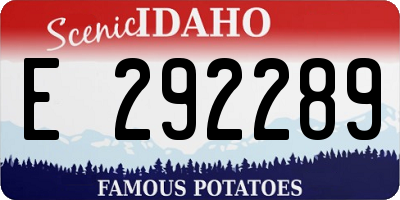 ID license plate E292289