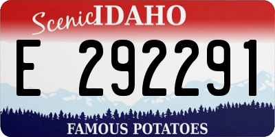ID license plate E292291