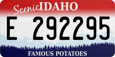 ID license plate E292295