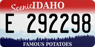 ID license plate E292298