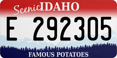 ID license plate E292305