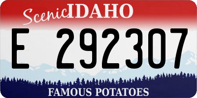 ID license plate E292307