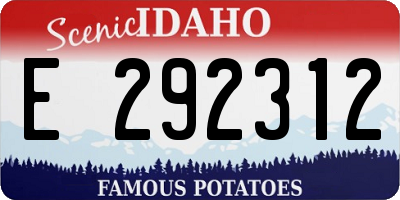 ID license plate E292312