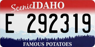 ID license plate E292319