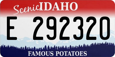 ID license plate E292320