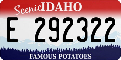 ID license plate E292322