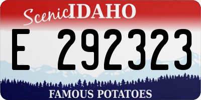 ID license plate E292323