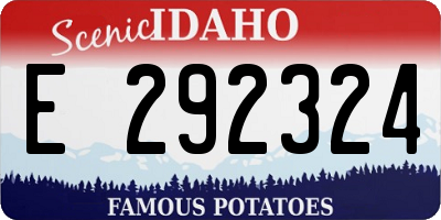 ID license plate E292324