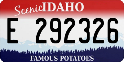 ID license plate E292326