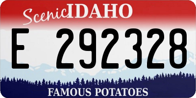 ID license plate E292328
