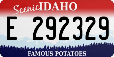 ID license plate E292329
