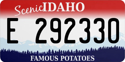 ID license plate E292330