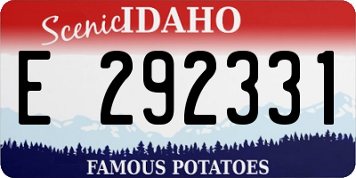 ID license plate E292331
