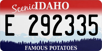 ID license plate E292335