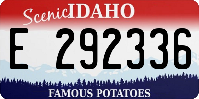 ID license plate E292336
