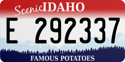 ID license plate E292337