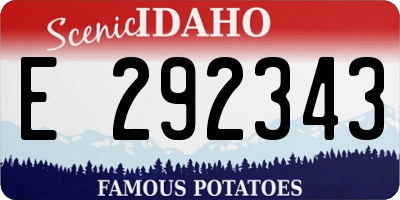 ID license plate E292343