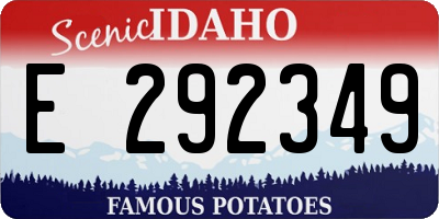 ID license plate E292349