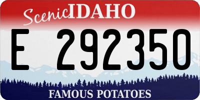 ID license plate E292350