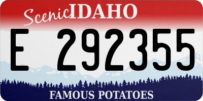 ID license plate E292355