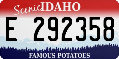 ID license plate E292358
