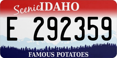 ID license plate E292359