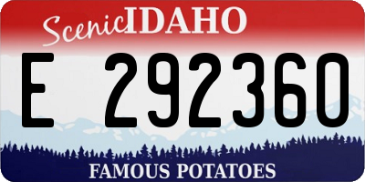 ID license plate E292360