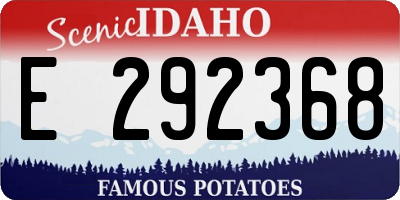 ID license plate E292368
