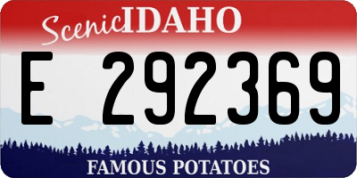 ID license plate E292369