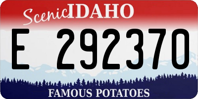 ID license plate E292370