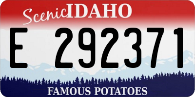 ID license plate E292371