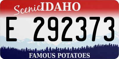 ID license plate E292373