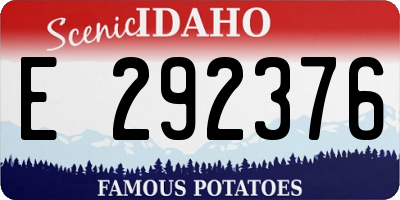 ID license plate E292376