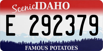 ID license plate E292379