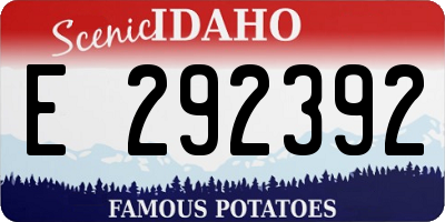 ID license plate E292392