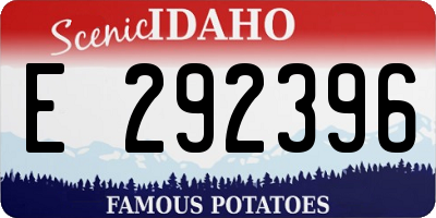 ID license plate E292396