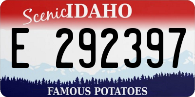 ID license plate E292397